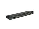 VALUE Cat.5e (Class D) 19"-Patchpanel, 24P, afgeschermd, zwart