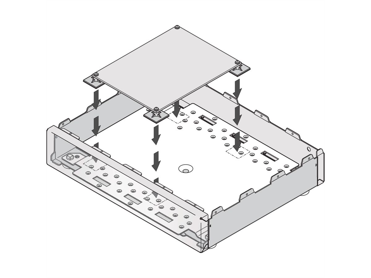 SCHROFF Interscale zelfklevende montagestiften, hoogte 7 mm