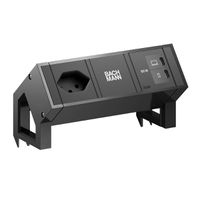 BACHMANN DESK2 1xCH 90° 1xUSB C/C 65W, L=0.2m RAL9005