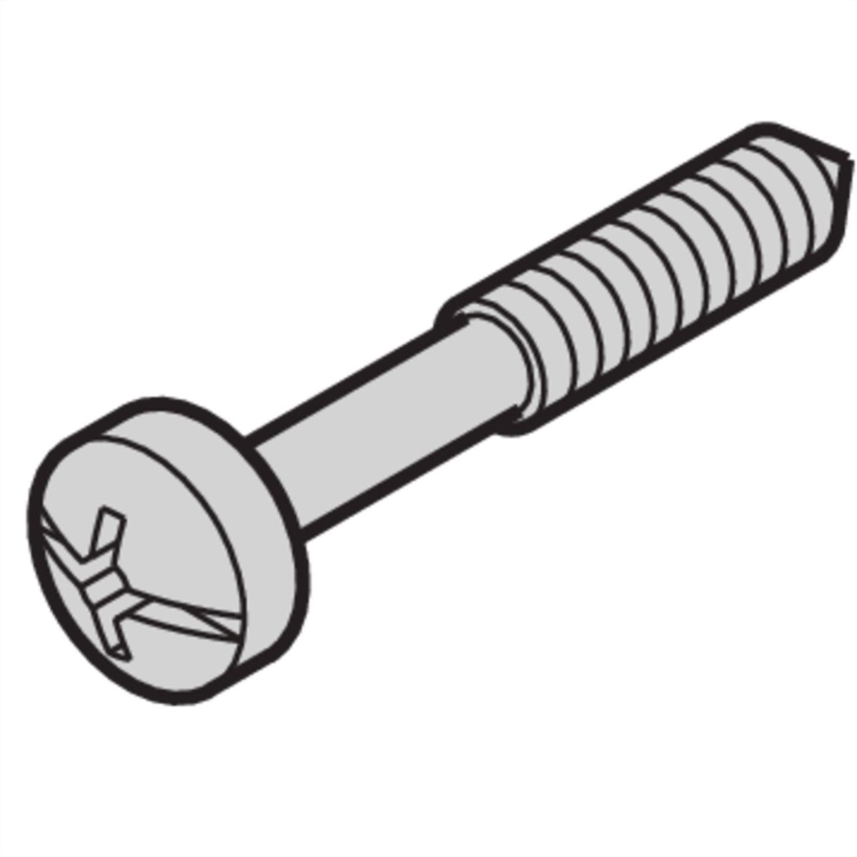 SCHROFF Kraagschroef, kruisgleuf, M2,5 x 12,3 mm, staal zwart, 100 stuks