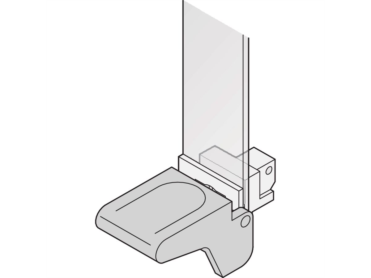 SCHROFF Extractor Handle Key Form 1, Bottom, Grey