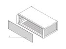 SCHROFF PropacPRO voorpaneel, volledige breedte, niet afgeschermd, 3 HE, 28 HE, 2 mm, Al, geanodiseerd, onbehandelde randen
