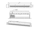 19" Patchpaneel MPP24, 1 HE, Cat.6A (klasse EA) (ISO/IEC), 24 poorten, zwart
