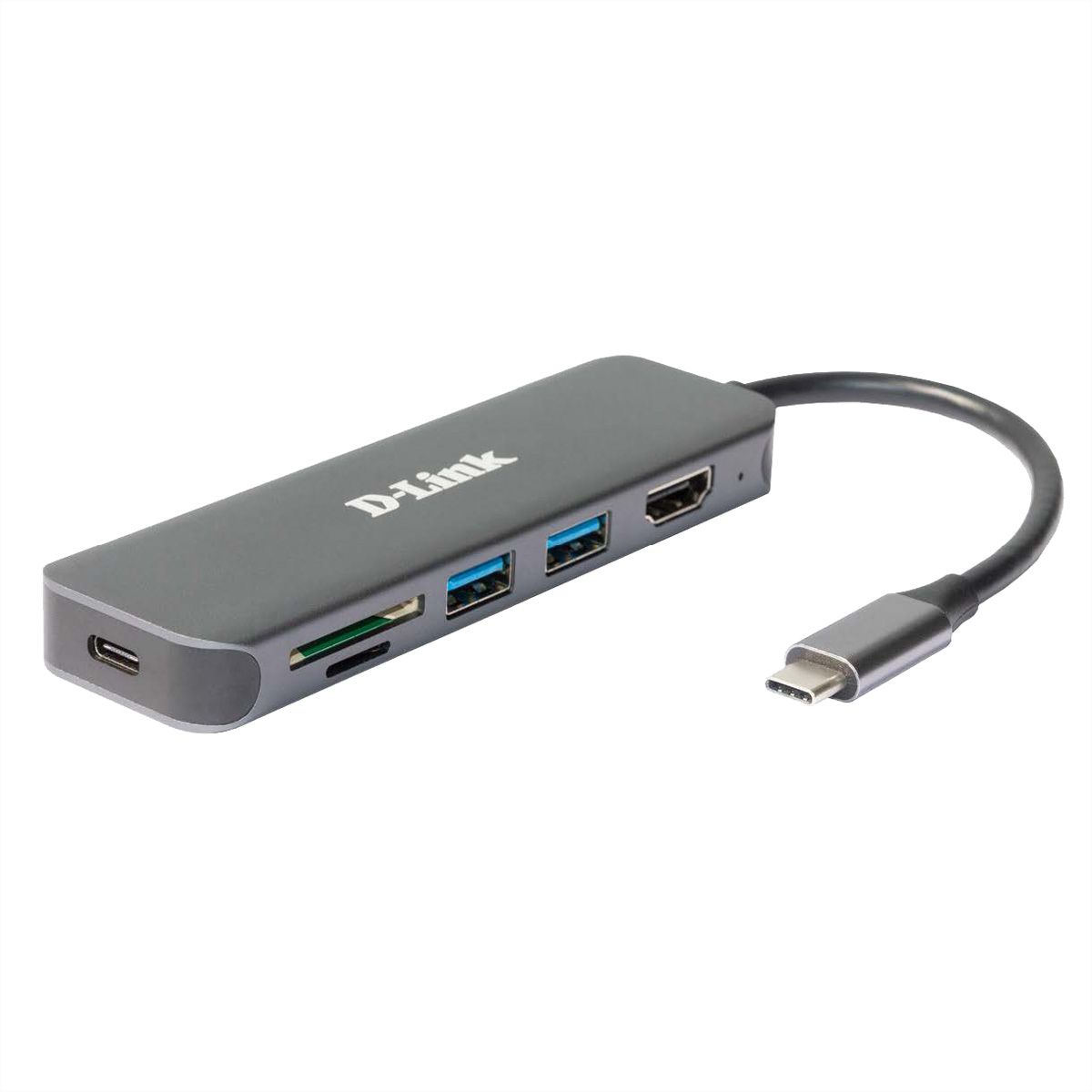 D-Link DUB-2327 6-in-1 USB-C Hub mit HDMI/Card Reader/Power Delivery