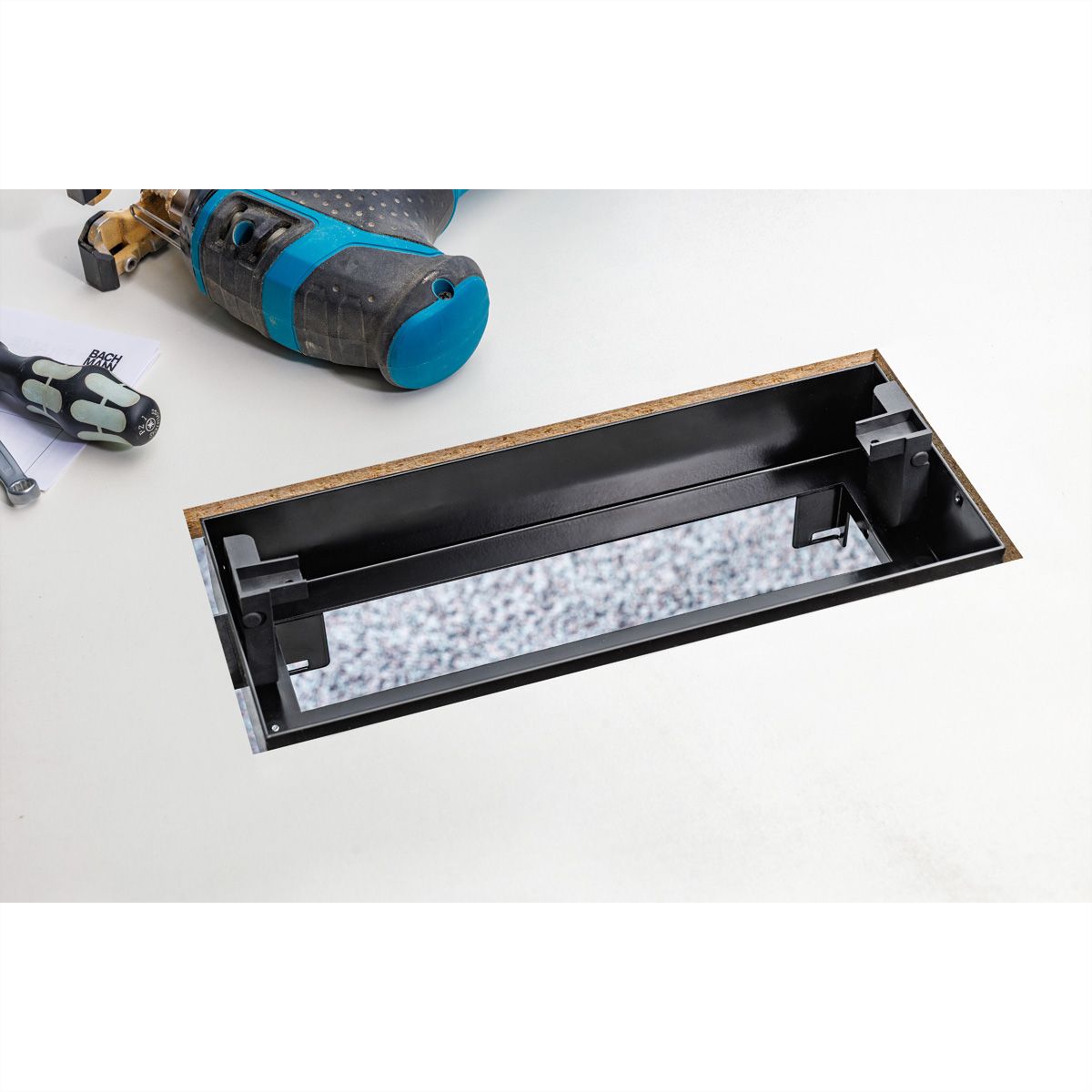 BACHMANN TOP FRAME UT 4gang without flap housing black