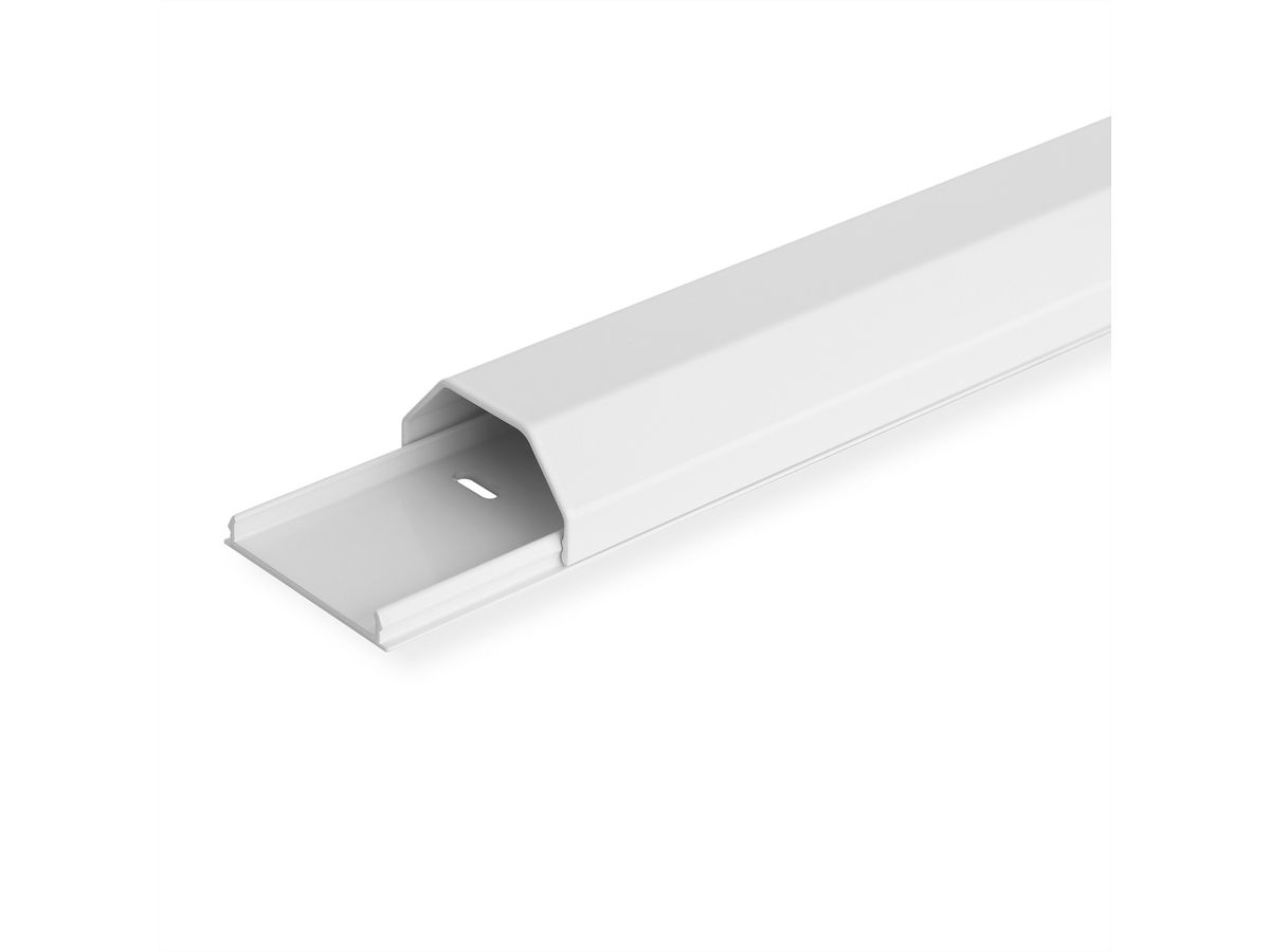 ROLINE Cable Cover, Aluminium, 50x26mm, white, 1.1 m