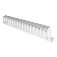 VALUE 19" Frontplaat 1 HE met rangeerkanaal 40 x 80 mm, grijs