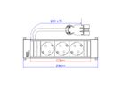 BACHMANN POWER FRAME 3xCEE7/3 short plastic profile