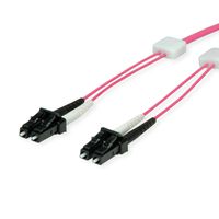 EasyLan Patch cables LED-Duplex 50/125µm OM4, LC/LC, violet, 3 m