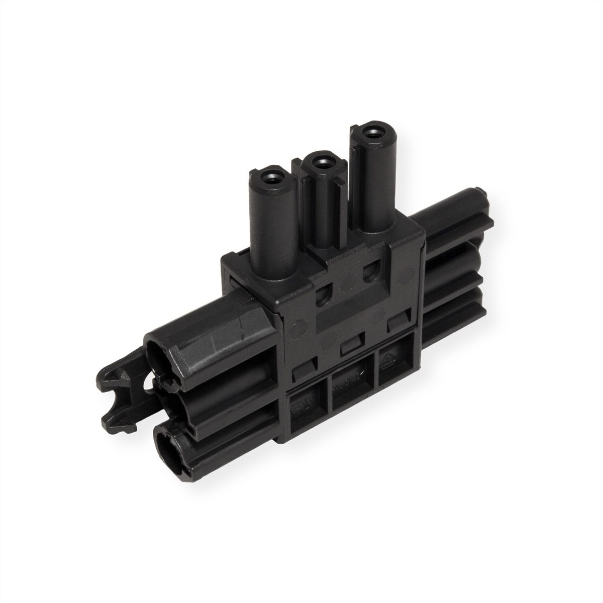 BACHMANN verdeelblok WIELAND GST18 1xIn/2xOut, plat, zwart