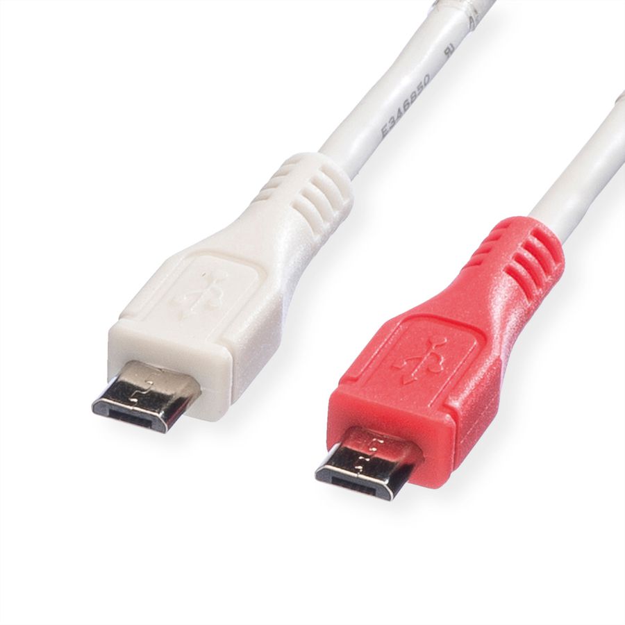 VALUE USB 2.0 Charge cable, Micro B M/M, 0.3m