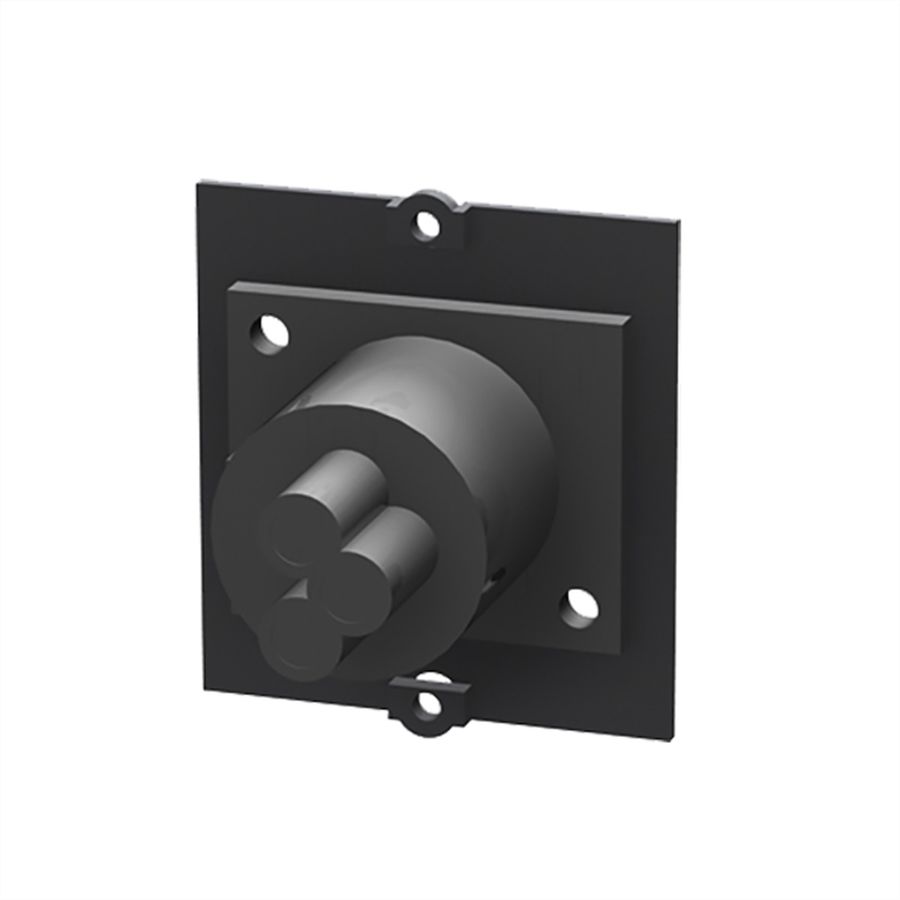 BACHMANN frame XLR 3-pin socket, Screw terminal 3-pin cover cap