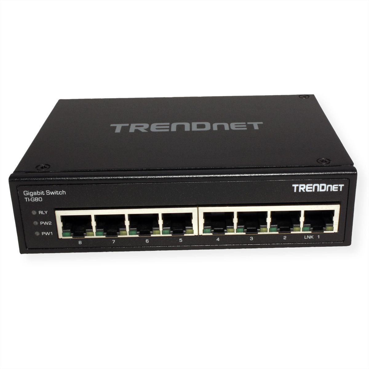 TRENDnet TI-G80 8-Port Hardened Industrial Gigabit Ethernet DIN-Rail Switch