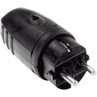 BACHMANN rubber earthing contact plug, black without bend protection, mountable