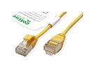 ROLINE GREEN F/UTP DataCenter Patchkabel Cat.6A (Class EA), LSOH, extra dun, geel, 5 m