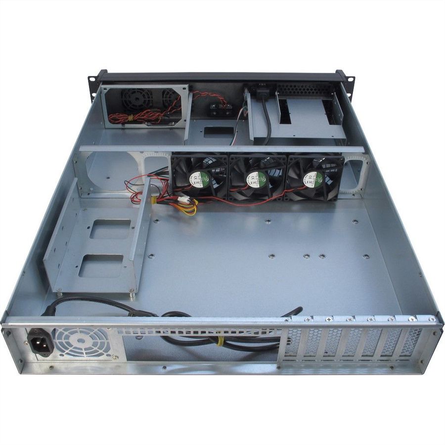 19" serverbehuizing, 2HE, lang, IPC 2U 2098-SL, zwart