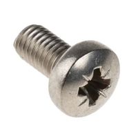 SCHROFF Panheadschroef, Pozidrive, M5x10, staal verzinkt, 10 stuks