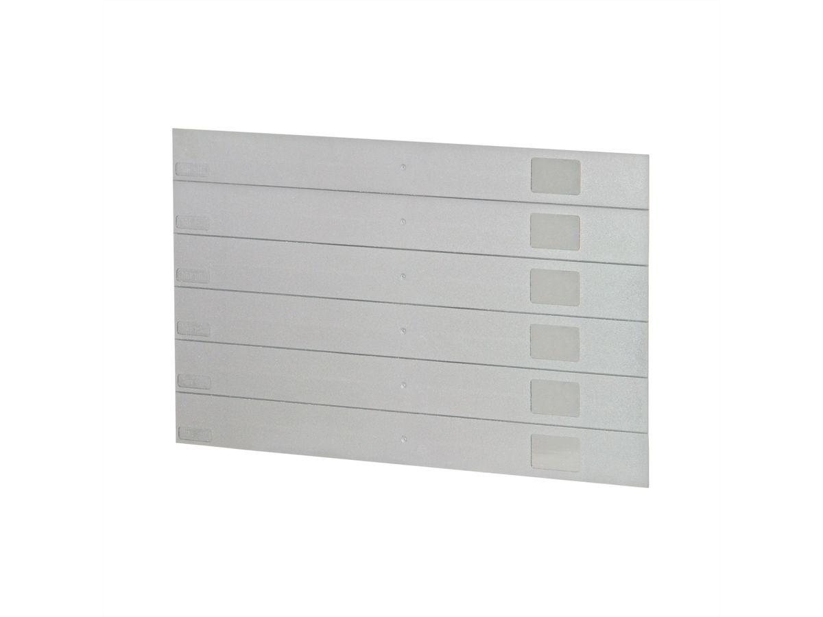 SCHROFF 19" Front Panel, Plastic, 6 U, RAL 7035, 10 Pieces