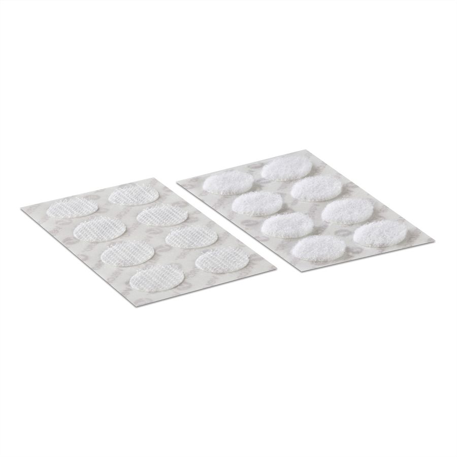 VELCRO® klittenbandstippen zelfklevend haken en lussen 16 mm x 16 sets Wit