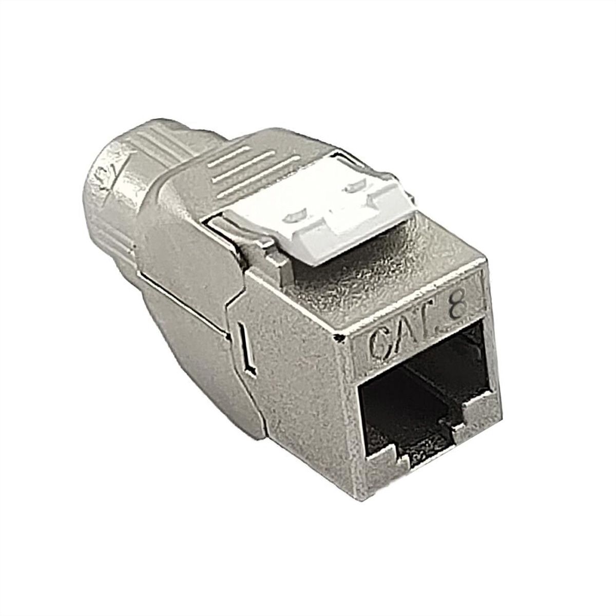 ROLINE Cat. 8.1 (Class I) Keystone, RJ-45, shielded, slim, tool-free, silver