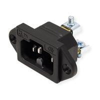 BACHMANN IEC320 C15A hot appliance inlet plug, C16A with screw terminals, black