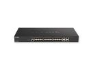 D-Link DXS-1210-28S Smart Managed Switch 24x 10G SFP+ + 4 x 10G Base-T-poorten