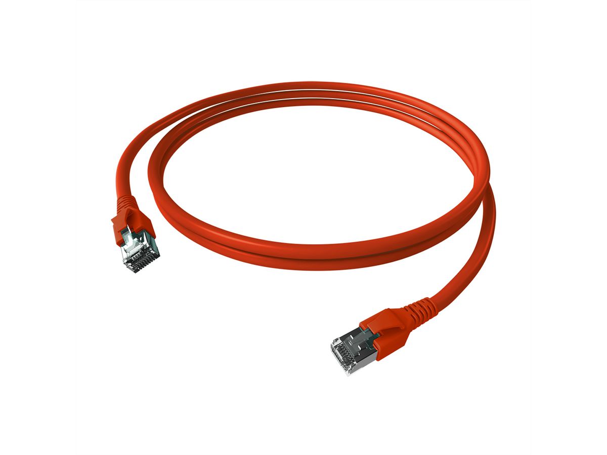 EasyLan FlexBoot Patchkabel Kat.6A, S/FTP, rood, 2 m