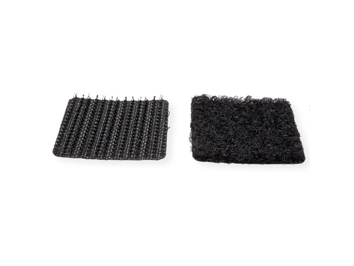 VELCRO® klittenband vierkanten zelfklevende klittenband 25 mm x 25 mm x 24 sets zwart