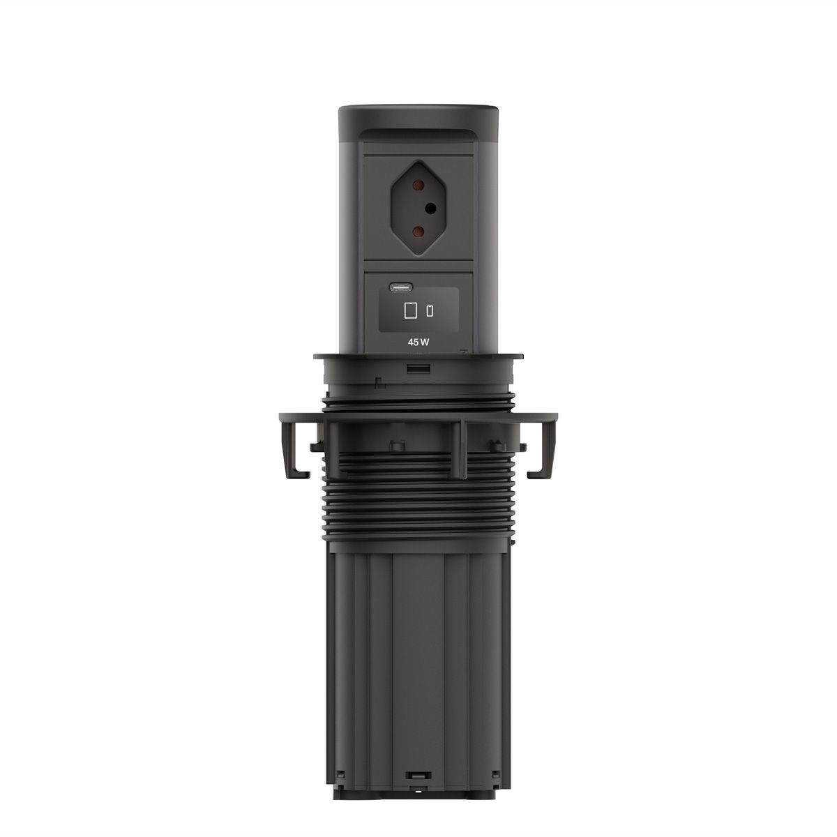 BACHMANN ELEVATOR2 1xCH T13, 1xUSB C Wireless Charger RAL9005 0.5m