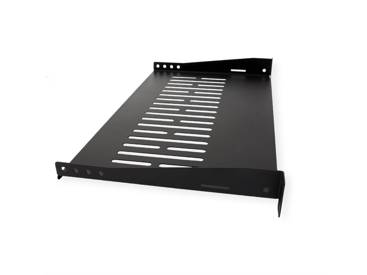 VALUE 19"-Fixed Shelf, 485 x 250mm, max. 10 kg, 1U, black