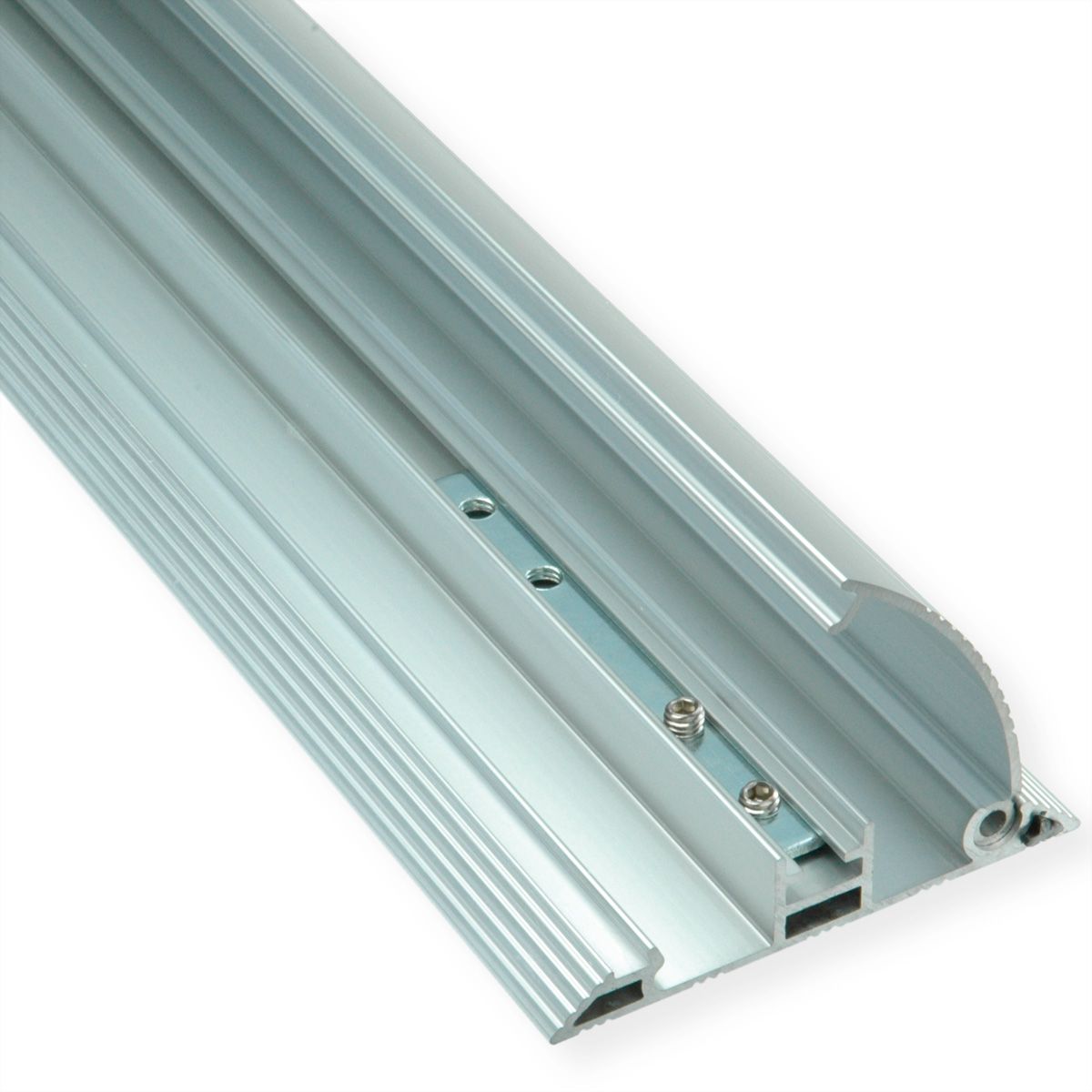 ROLINE 2-Channel Aluminum Floor Cable Cover, 92 x 22 mm, silver, 1.1 m