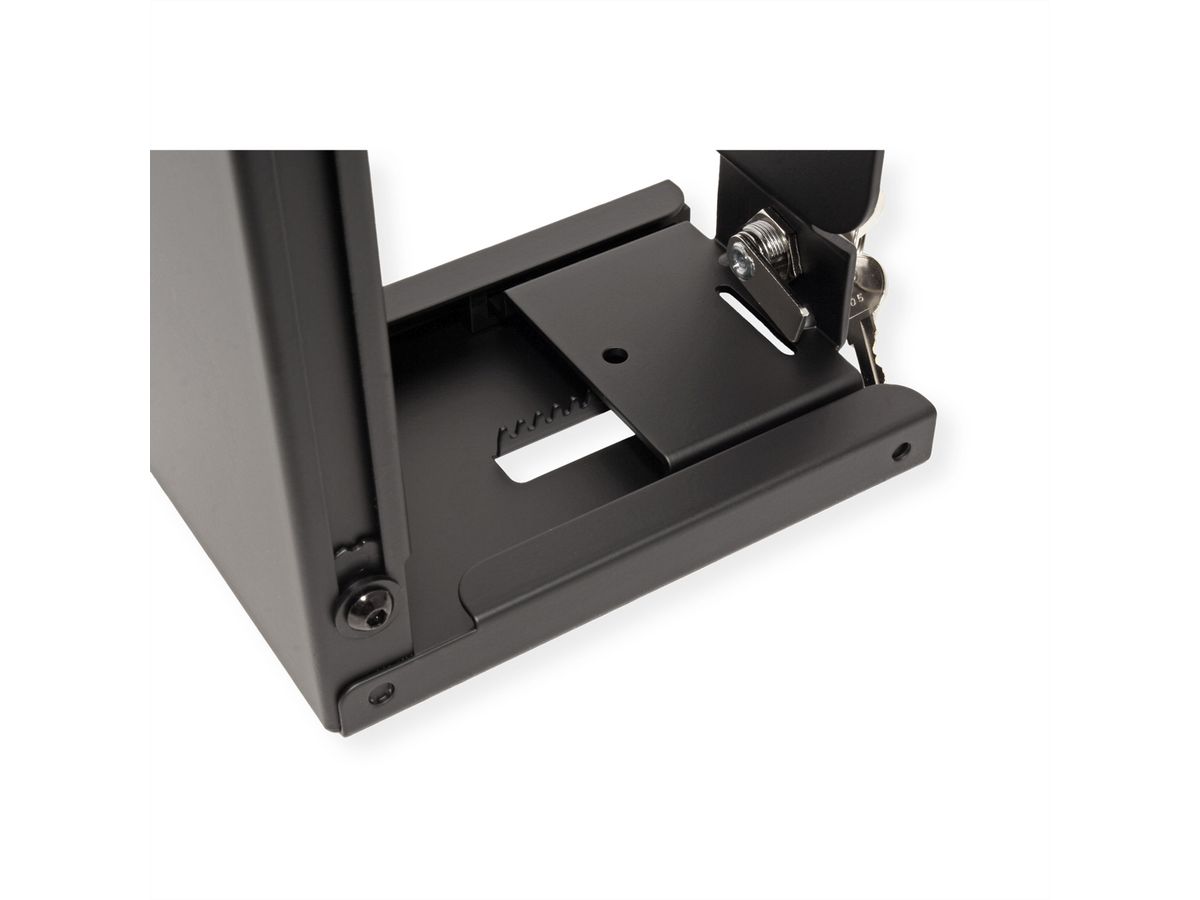 ROLINE Slim/Mini PC Holder, lockable, black