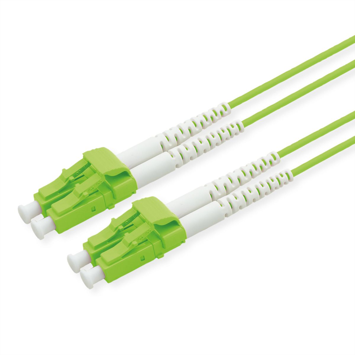 ROLINE Fibre Optic Jumper Cable, 50/125 µm, LC/LC, OM5, LSOH, Low-Loss, green, 10 m