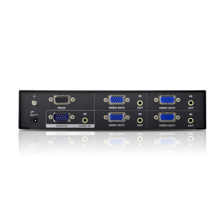 ATEN VS0104 VGA Video Splitter, 450MHz, Audio, RS232, 4-voudig