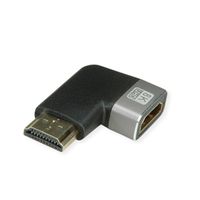 ROLINE 8K HDMI-adapter, HDMI Male/Female, 90° haaks