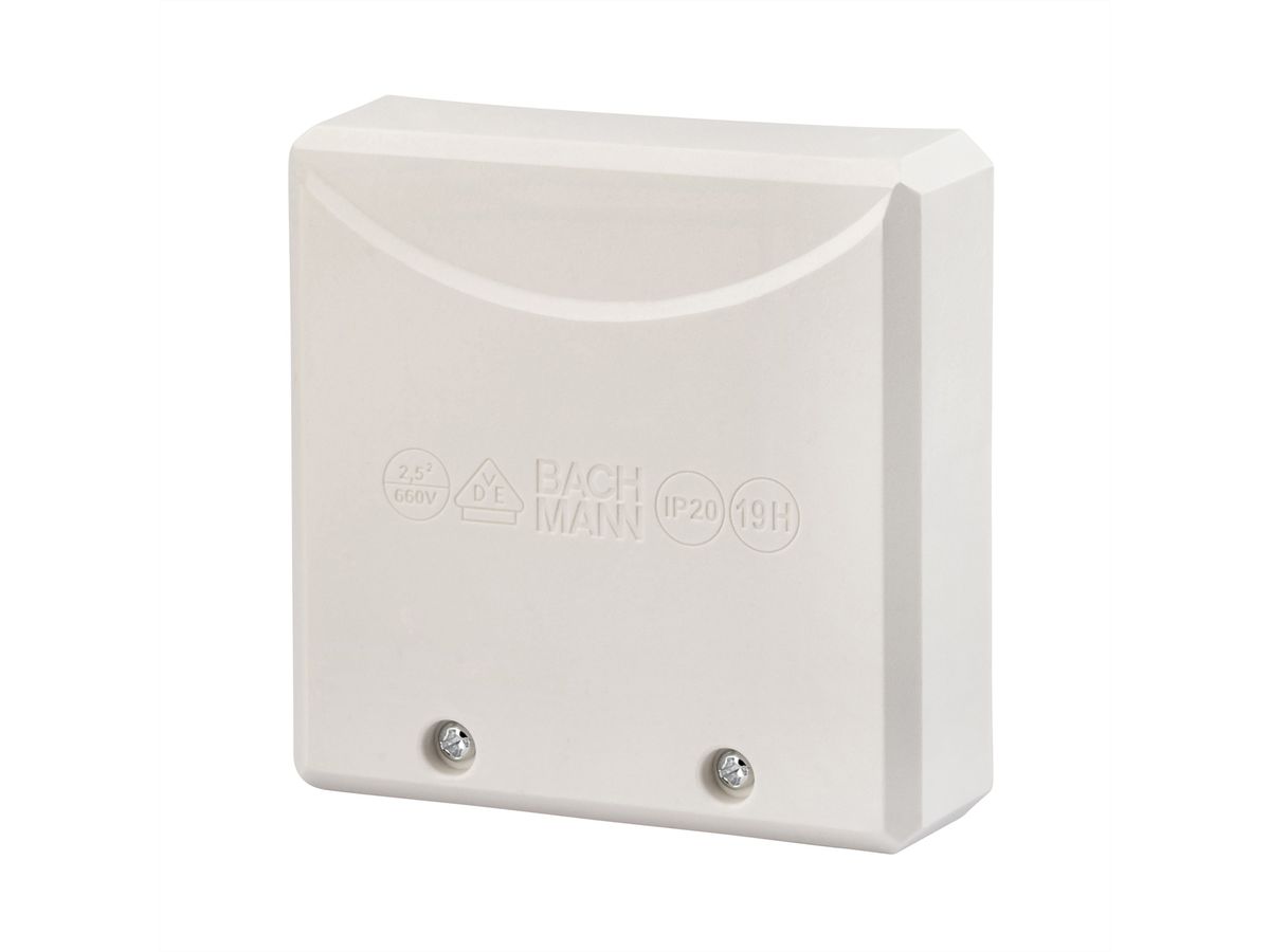 BACHMANN cooker connection box AP/UP white, 16A/400V (0.75 - 2.5mm²)
