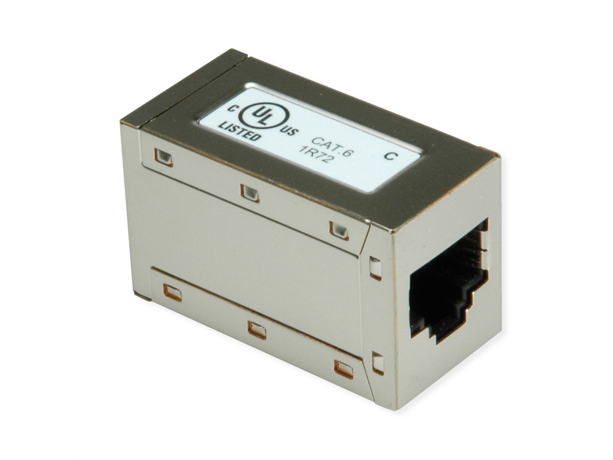 ROLINE RJ45 koppelstuk, afgeschermd, Cat.6 (Class E), Verpakking van 25 stuks