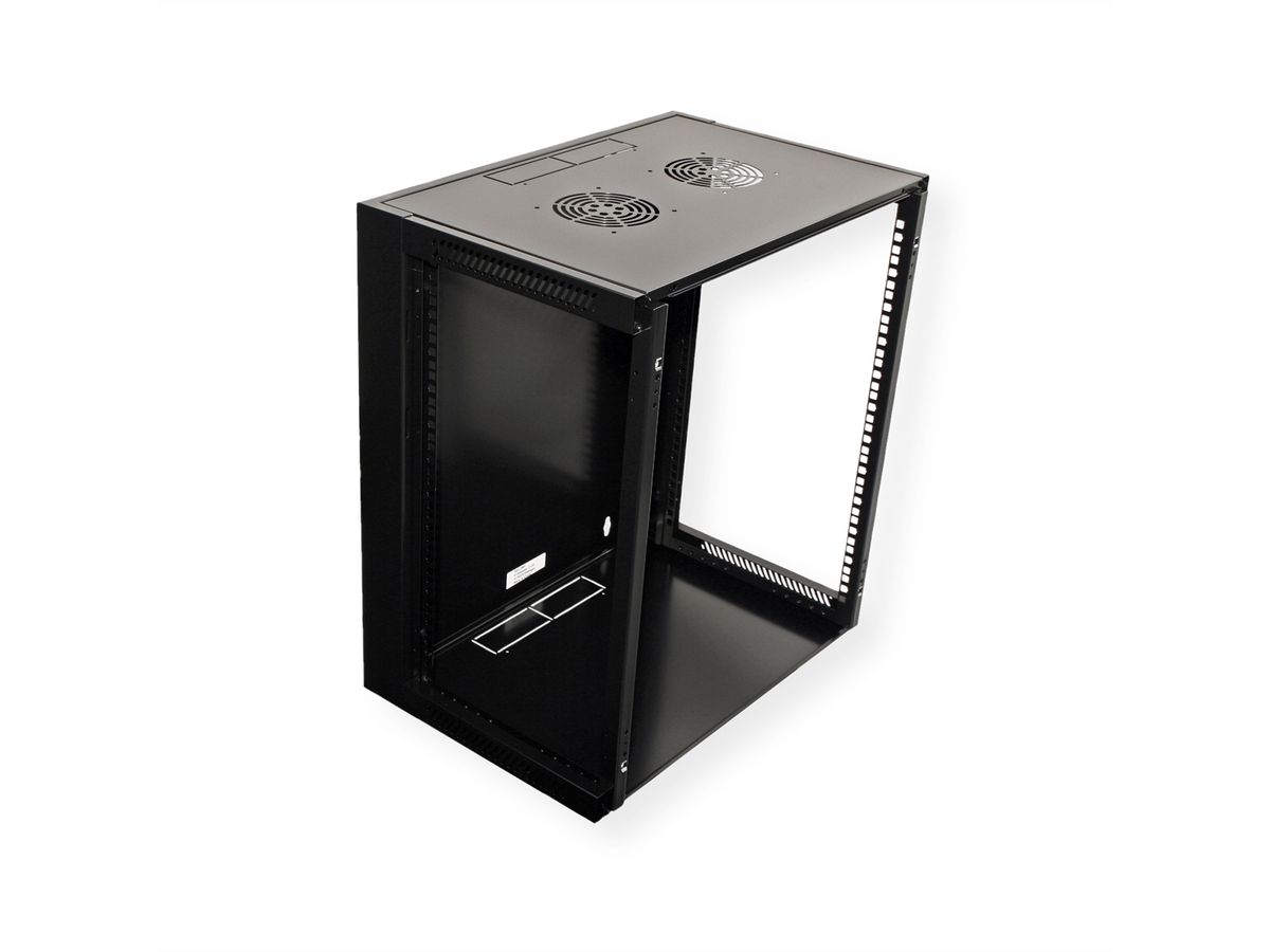 VALUE 19" Wall Mount Rack 12U, 640x570x450mm (HxWxD), black