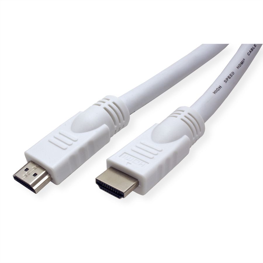 VALUE HDMI High Speed Cable met Ethernet M-M, wit, 15 m