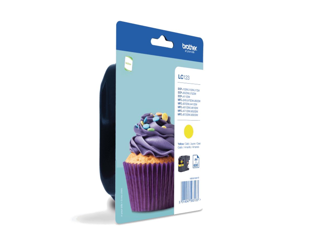Brother LC123YBP inktcartridge 1 stuk(s) Origineel Geel
