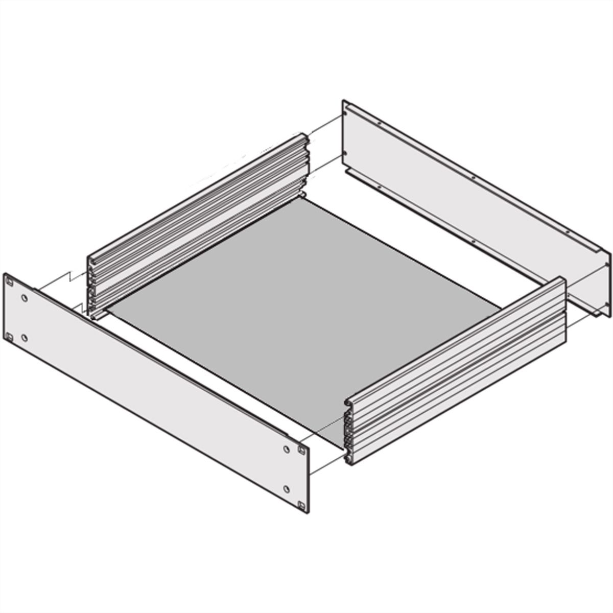 SCHROFF MultipacPRO Mounting Plate, Depth 390 mm
