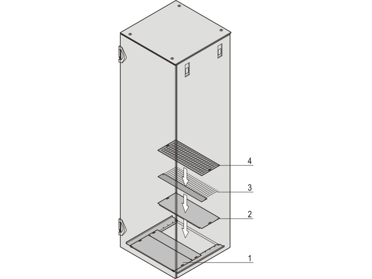SCHROFF Varistar Grondplaat, meerdelig, 600W 300D