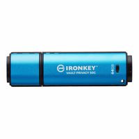 Kingston Technology IronKey VP50 USB flash drive 64 GB USB Type-C 3.2 Gen 1 (3.1 Gen 1) Zwart, Blauw