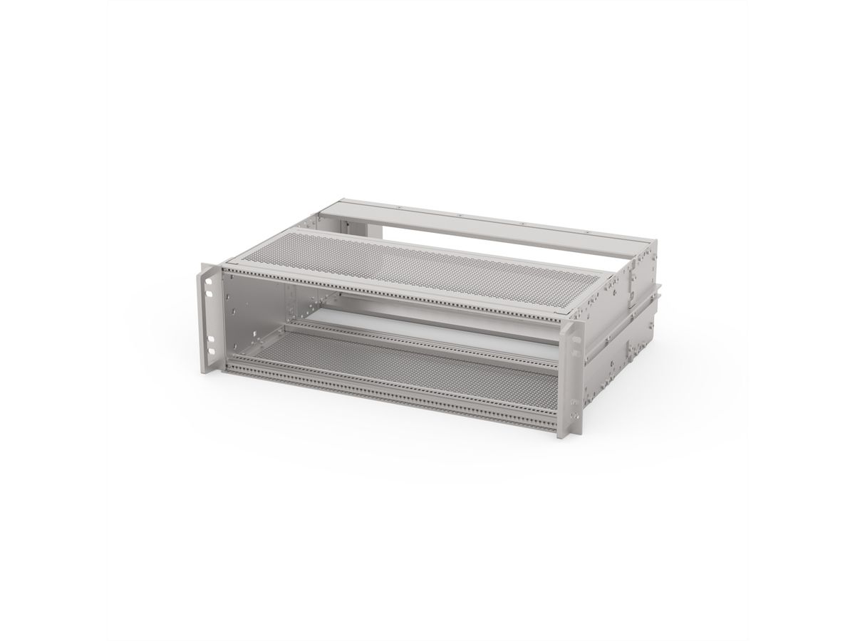 SCHROFF EuropacPRO 19" moduledrager voor rail, afgeschermd, SNCF, CompactPCI, 3 HE, 84 PK, 320 mm