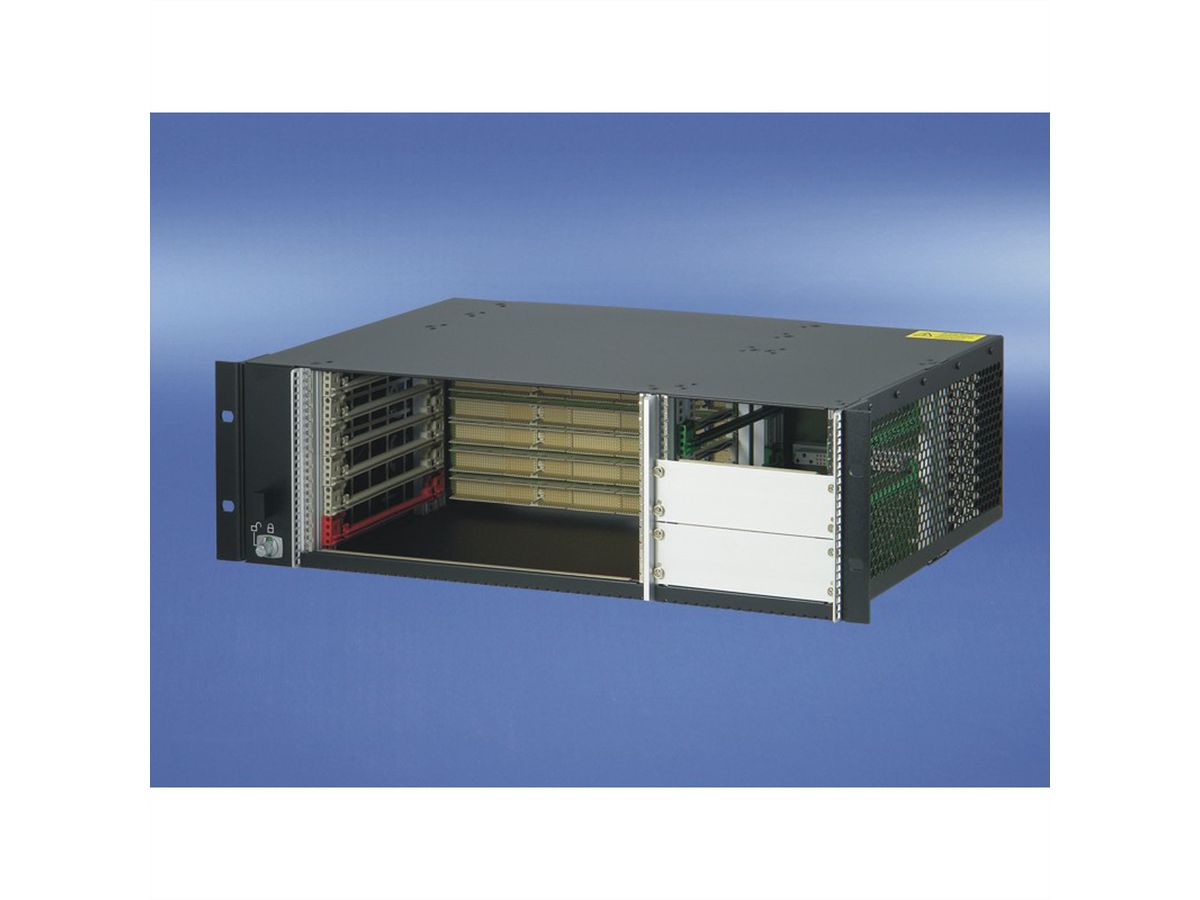 SCHROFF CPCI-systeem voor aansluitbare PSU, horizontaal, 3 HE, 6 gleuven