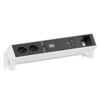 BACHMANN DESK2 2xCH 90° 1xUSB C/C 100W, 1xCM L=0.2m RAL9010