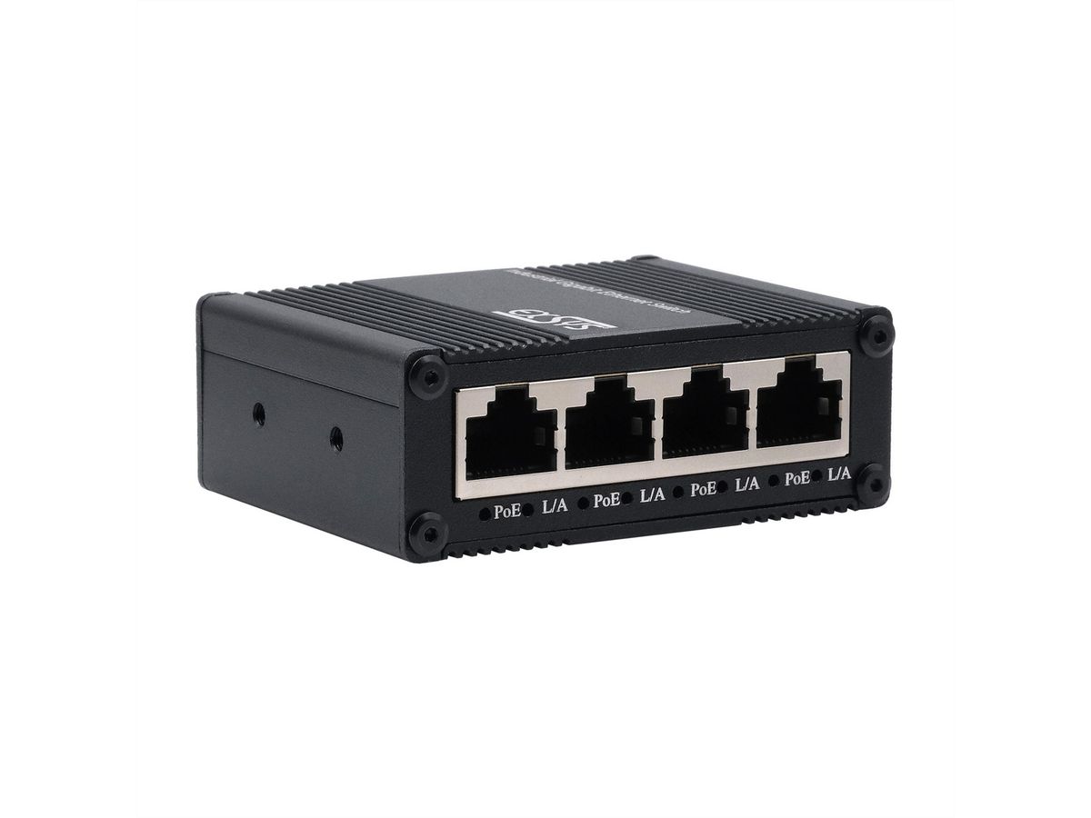 EXSYS EX-62021PoE-P 5-Port Industrial Gigabit Micro Switch mit Pass-Through, unmanaged
