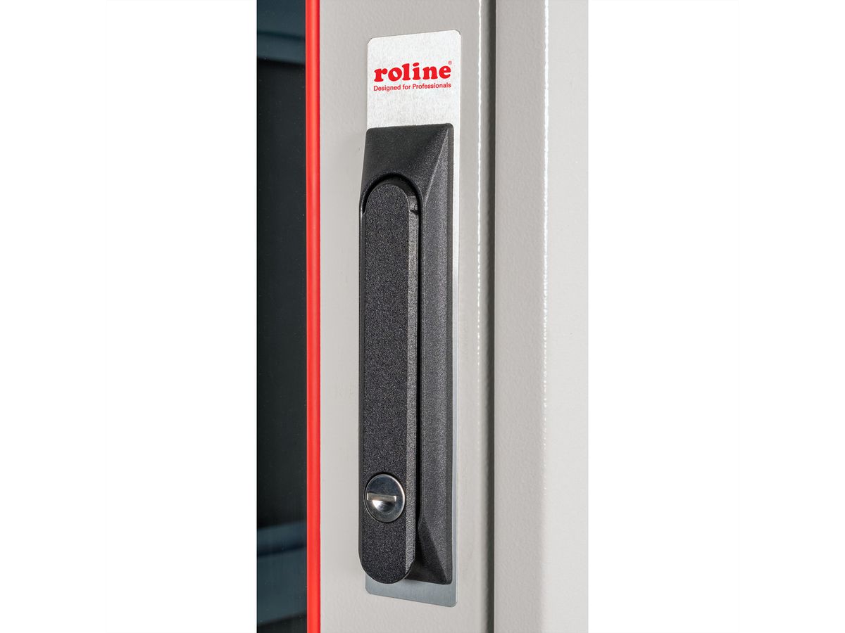 ROLINE 19-inch Network Cabinet Pro 26 U, 600x800 WxD glass door grey