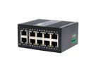 EXSYS EX-62026PoE 10-Port Industrie-Ethernet-PoE-Switch, 8x PoE + 2-Port 10/100/1000Tx