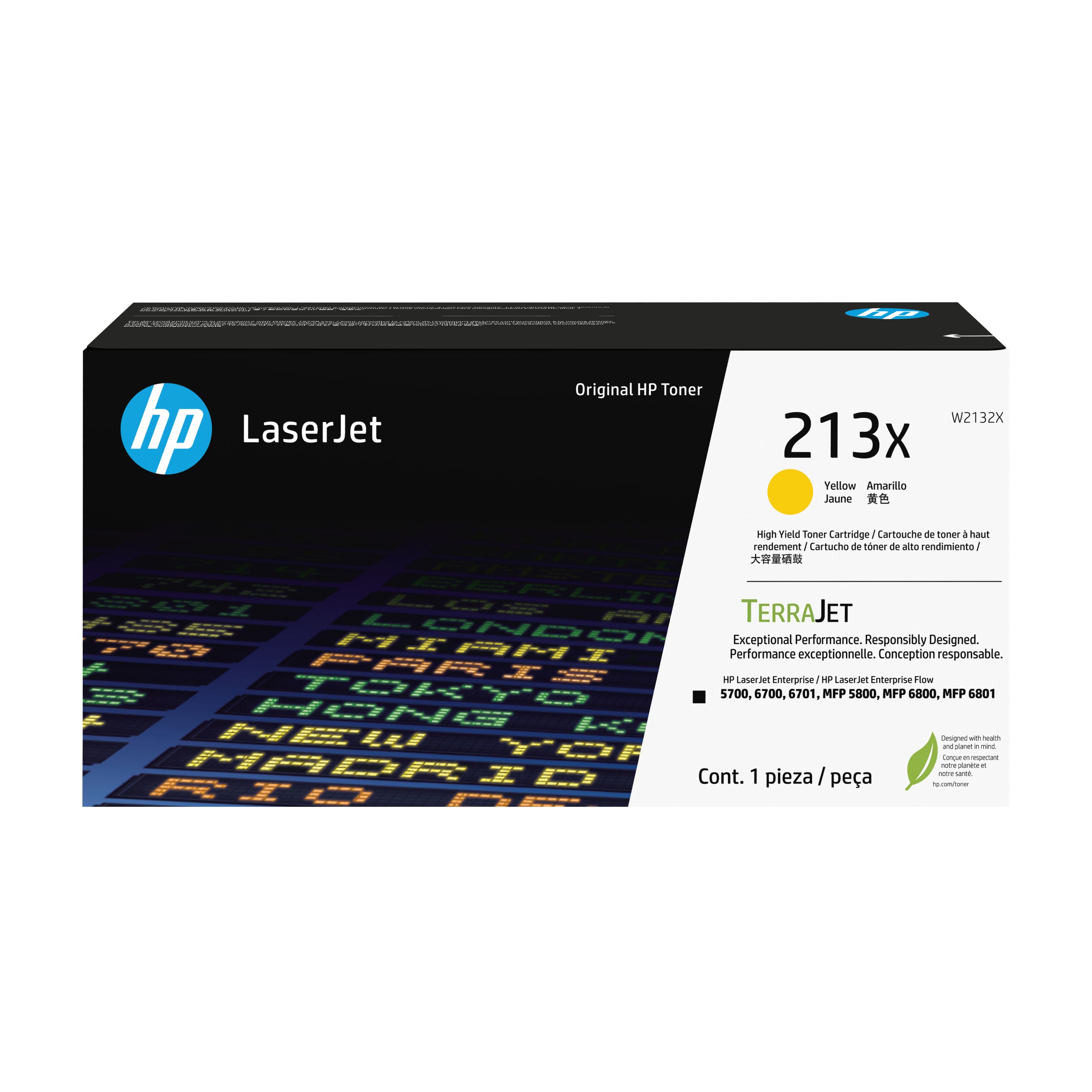 HP 213X High Yield Yellow Original LaserJet Toner Cartridge